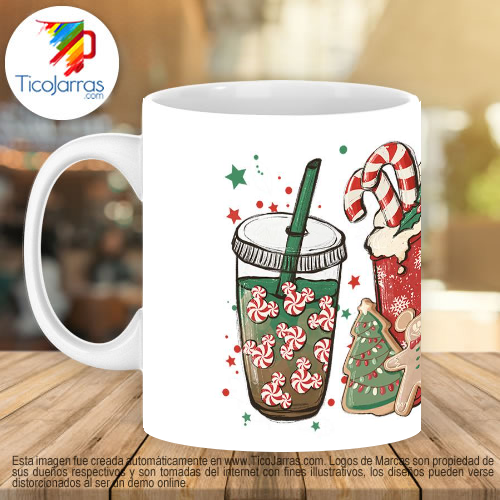 Jarras Personalizadas Bebidas de Navidad