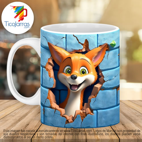 Jarras Personalizadas Taza de Zorro 3D