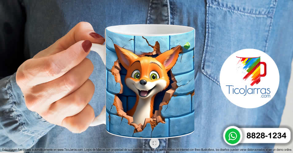 Artículos Personalizados Taza de Zorro 3D