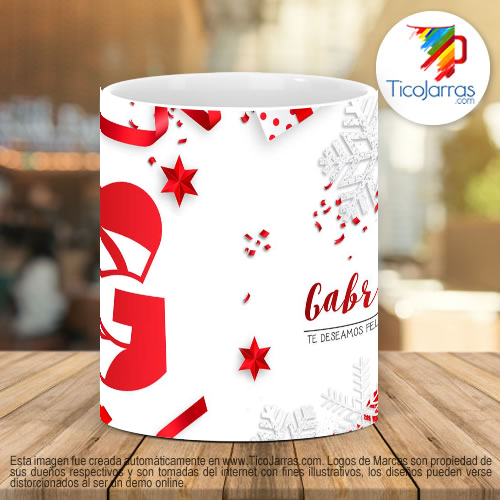 Tazas Personalizadas Taza Navideña con letra G