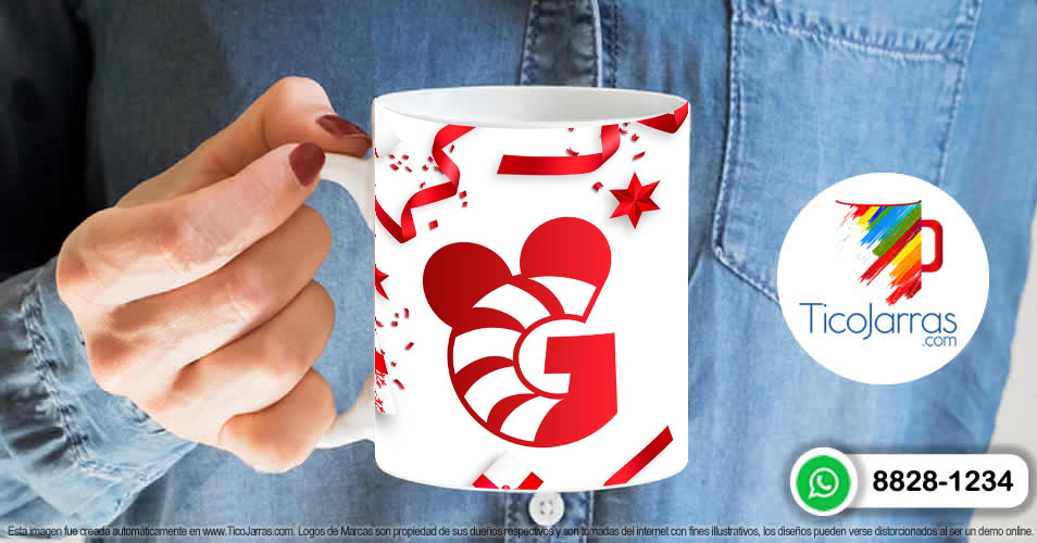 Tazas Personalizadas en Costa Rica Taza Navideña con letra G