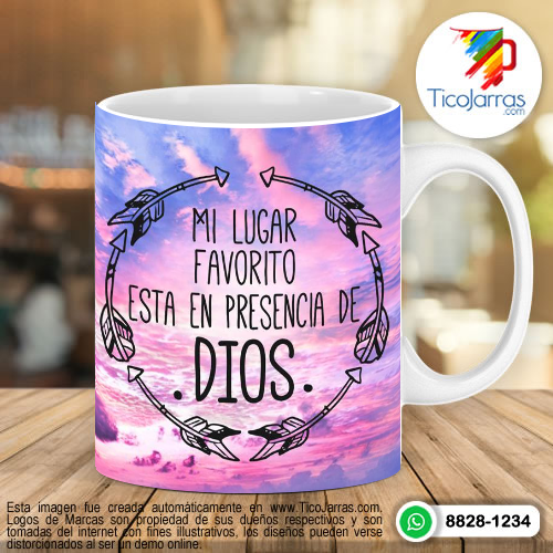 Diseños Personalizadas Mi lugar favorito esta en presencia de DIOS