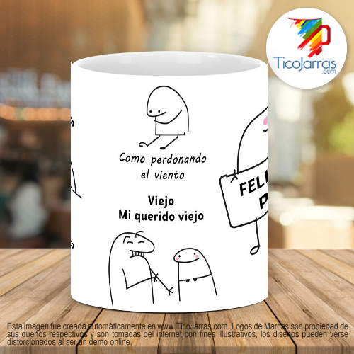 Tazas Personalizadas Viejo mi querido viejo, Feliz día Papi