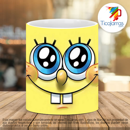 Tazas Personalizadas Bob Esponja feliz