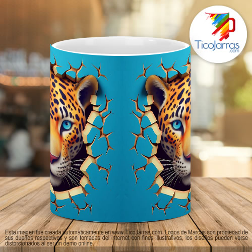 Tazas Personalizadas Tigre 3D 