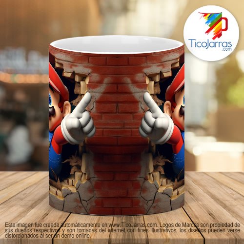 Tazas Personalizadas Mario Bros 3D